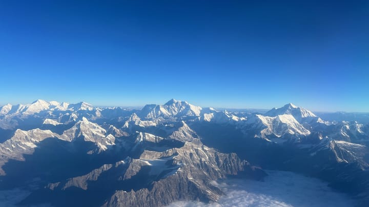 The Himalaya seen from the air