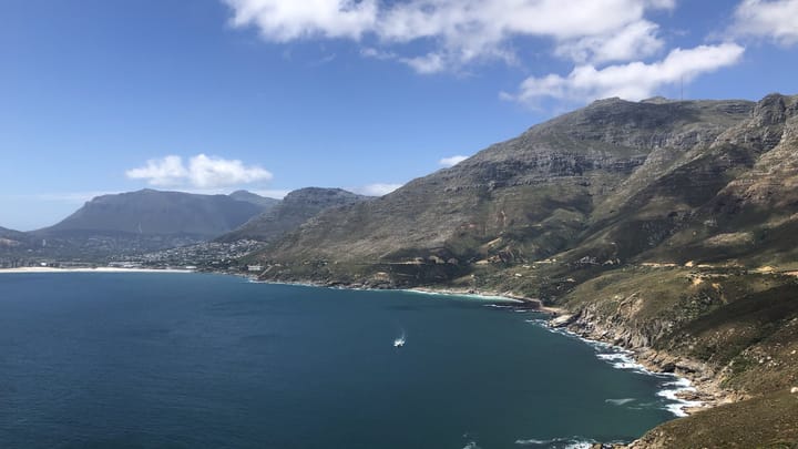 The coastline below Chapman's Peak, near Cape Town